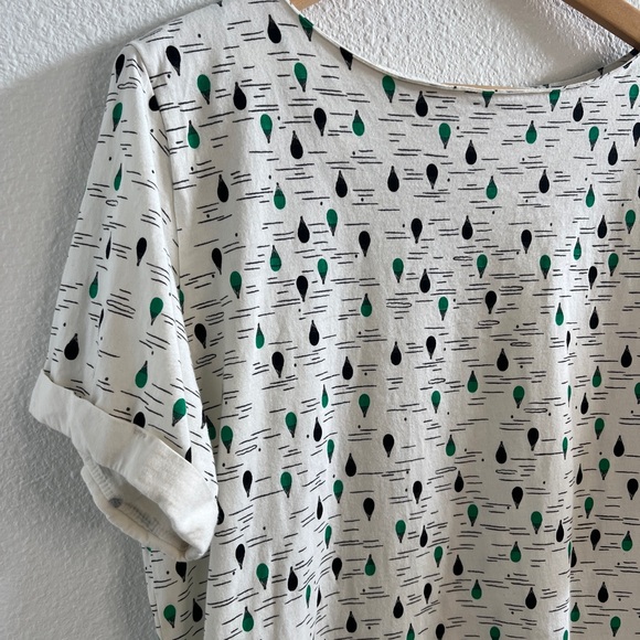 Organic Cotton Womens SIze 16 Cream Relaxed Comfy Spring T Shirt Adventure Dress - Picture 2 of 12